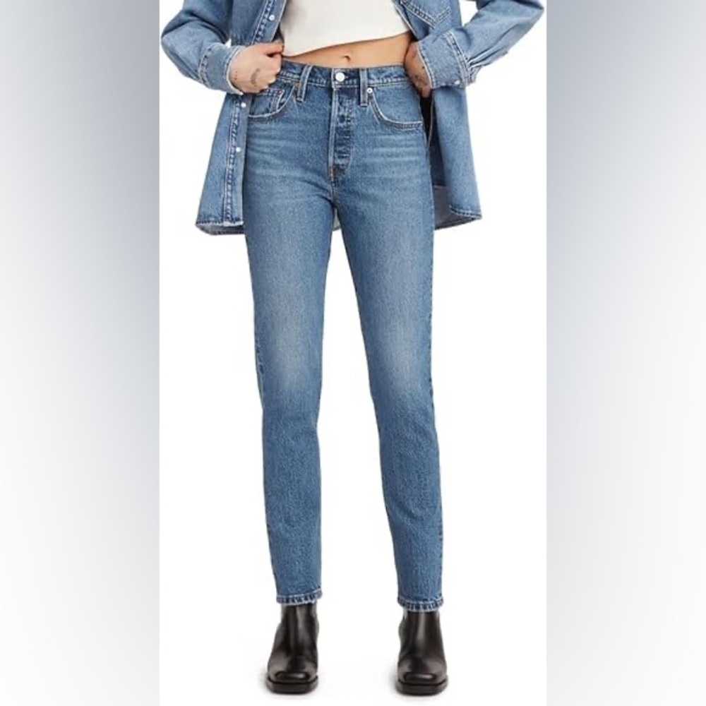 Leviโsโ 501 S High Rise Skinny Jeans Sz 26
